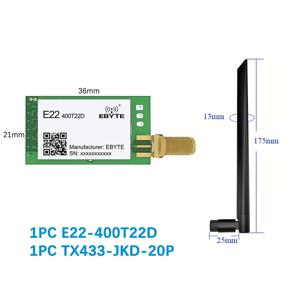 E22-400T22D LoRa 모듈, 433MHz 22dBm IoT 모듈, CDSENET 릴레이 네트워킹 UART 인터페이스, 장거리 송신기 및 리시버, 신제품
