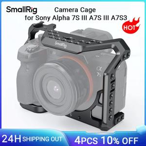 SmallRig a7s3 A7siii DSLR 케이지, Sony Alpha 7S III 카메라 케이지, 콜드 슈 마운트 및 나토 레일 비디오 DIY 케이지 리그 2999