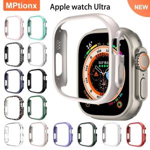 Apple Watch Ultra 49mm 하드 PC 보호 케이스 용 시계 커버 iwatch 시리즈 Ultra 2 액세서리 용 중공 프레임 범퍼