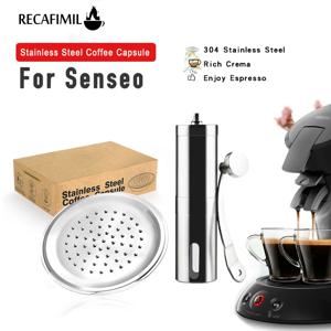 필립 Senseo HD6592 Senseo HD7801 기계 에스프레소 Stianless 스틸 리필 형 커피 패드 필터 용 재사용 가능한 커피 캡슐