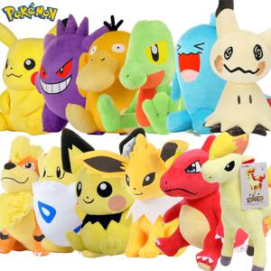 포켓몬 오리지널 플러시 장난감 Gengar Mimiku 피카추 Charizard 정품 카와이 플러시 인형 부드러운 귀여운 만화 Piplup 장난감 어린이 선물