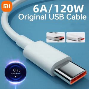 샤오미 6A USB C타입 케이블 충전기 120W 터보 고속 충전 Redmi 13 12 11 10 Pro Ultra Poco X3 Redmi Note K70 6050 40용