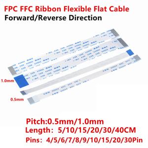 10Pcs 4Pin 5/6/7/8/9/10/15/20/30/40 핀 FFC FPC AWM 20624 80C 60V VW-1 0.5mm 1mm 피치 플랫 유연한 케이블 5/10/15/20/25/30/40cm