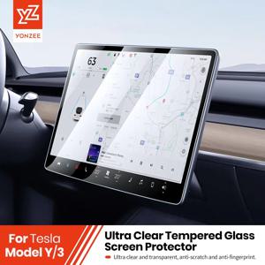 Tesla Model 3 Y X 2023 2022 2021 센터 제어 Accessorie Tesla HD 필름 보호용 YZ 강화 유리 화면 보호기