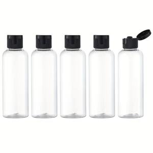 5PCS 30/50/100ML 리필 가능 빈 플라스틱 투명 병 플립 캡 휴대용 짜기 샴푸 컨디셔너 여행 병