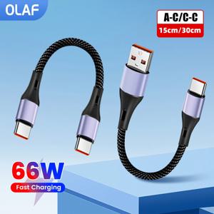 15CM 30CM 짧은 팔꿈치 유형 C-USB C 케이블 Iphone16 15 Xiaomi Samsung Huawei Power Bank USB 유형 C 데이터 케이블 용 고속 충전