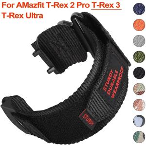 Huami Amazfit T-rex 2 3 용 나일론 루프 스트랩 Amazfit Trex Pro T Rex Tyrannosaurus Smartwatch 스포츠 팔찌 용 울트라 시계 밴드