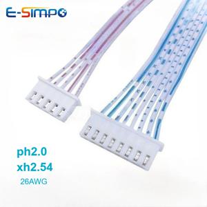 10PCS PH 2.0mm XH 2.54mm 2/3/4/5/6/7/8/9/10/12P 단일/이중 헤드 암 커넥터 터미널 케이블 10/20/30/50cm 26AWG