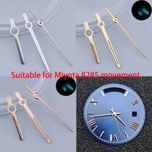 고품질 시계 바늘은 Miyota 8285/8215 무브먼트 포인터에 적합합니다. 청록색 야광 시계 교체 포인터 액세서리