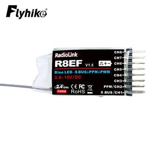 Radiolink R8EF 2.4Ghz 8 채널 RC 수신기 지원 8CH T8FB T8S RC 송신기 RC 자동차 보트 비행기 용 S-Bus/PPM/PWM 신호