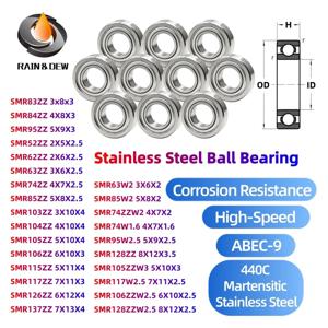 10Pcs SMR74ZZ ABEC-9 베어링 스테인레스 스틸 볼 베어링 4x7x2.5 3x6x2.5 3x8x4 4x9x4 6x10x3 9x17x5 8x14x4mm 고속 베어링