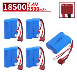 18500 7.4v 2500mAh 리튬 이온 배터리 HBX 16889 16889A 16890 16890A SG1601 SG1602 1/16 RC 트럭/자동차 예비 부품 2S 7.4V 배터리