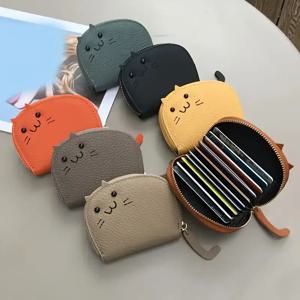 1pc 고양이 카드 가방 여자의 멀티 카드 티켓 홀더 귀여운 패션 동전 지갑 여성을위한 크리 에이 티브 ID 카드 홀더 지갑