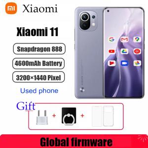 Xiaomi 11 5G 스마트폰 55W HyperOS 1.0 3200×1440픽셀 6.81인치 Snapdragon 888 4500mAh 55W 108mp 중고 전화