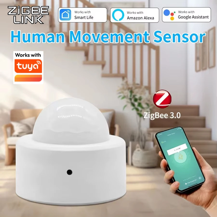 Zigbee PIR 모션 센서 적외선 감지기 미니 스마트 인체 센서 원격 제어 알람 Tuya Alexa Smart Life App과 함께 작동
