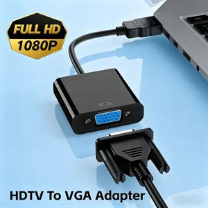HDMI to VGA 변환 케이블 HD 1080P 고속 HDTV 남성-여성 VGA 변환 어댑터 (노트북, 태블릿, 모니터, TV, 프로젝터용)