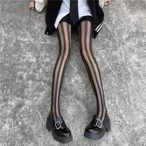 스트라이프 허벅지 높은 스타킹 팬티 스타킹 란제리 양말 초박형 나일론 스타킹 팬티 스타킹 여성 블랙 스타킹 바디 스타킹 New