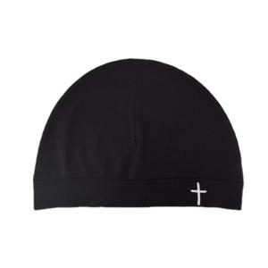 십자가 수 놓은 해골 모자 얇은 비니 부드러운 통기성 스트레치 모자 남성 여성 캐주얼 streetwear 여행 야외 올 시즌