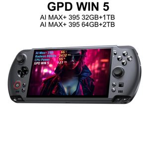 GPD WIN5 AI MAX 395 64GB+2TB 휴대용 게임 콘솔 지문 인식 잠금 해제 7인치 120Hz 1080P LTPS 화면 윈도우 11 게이밍 PC 노트북