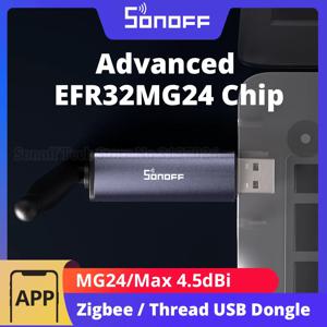 SONOFF 동글 플러스 MG24 지그비 스레드 USB 동글 EFR32MG24 새로운 강력한 칩 최대 4.5dBi 고이득 안테나 알루미늄 지그비2MQTT