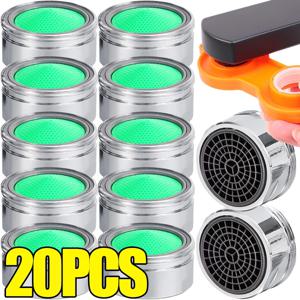 욕실 24mm 수도꼭지 에어레이터 절수 탭 인서트 노즐 나사형 탭 버블러 필터 교체 부품 주방 수도꼭지 스트레이너