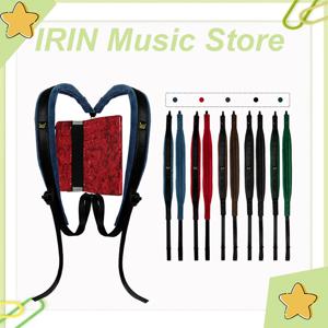 IRIN 아코디언 스트랩 조절 가능 16-120 베이스 아코디언 숄더 스트랩 부드러운 벨벳 숄더 스트랩 키보드 악기 부품