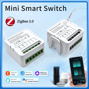 10A 지그비 미니 스마트 스위치 모듈 DIY 릴레이 스위치 차단기 1/2/3 갱 앱 제어 Z2MQTT 홈 어시스턴트 알렉사 앨리스와 호환