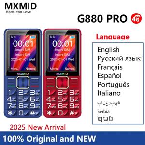 MXMID G880 PRO, 2.4인치, 4G 지원, 플래시 기능, 큰 버튼, 6800mAh 배터리, 긴 대기 시간, 저렴한 가격의 휴대폰, 할인 판매 중