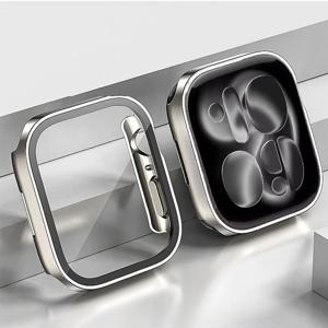 애플 워치 S 11 10 46mm 42mm용 강화유리+커버 PC 범퍼 스크린 보호 케이스 iWatch 시리즈 9 8 7 6 5 4 SE3 44 40 45mm