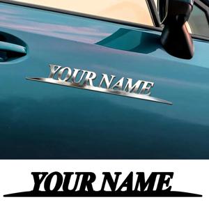 금속 트렌디 YOUR NAME 스티커 맞춤형 로고 자동차 트렁크, 펜더 및 후면 범퍼에 적용 가능, DIY 액세서리 개인화된 배지