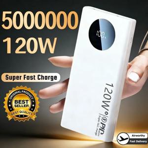 500000mAh 보조베터리 120W 초고속 충전 PD20W 양방향 디지털 디스플레이 비행기 안전 인증 CCC 아이폰 삼성 샤오미용