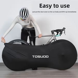 TOSUOD 자전거 먼지 커버 햇빛 차단 풀 커버 휠 보호대 산악 자전거 도로 자전거 보관 실내외 사용 내구성