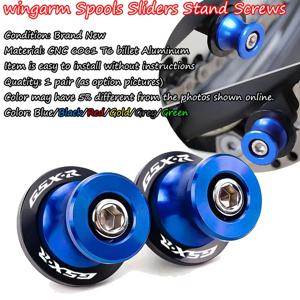 GSXR 125/150/600/750/1000 GSX-R 스풀 슬라이더 스탠드 나사 CNC M8 오토바이 액세서리 스윙암 1쌍 볼트