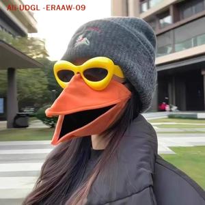 1/2개입 창의적인 움직이는 동물 마스크 통기성 3D 오리 부리 마스크 & 노란색 프레임 안경 통기성 재미있는 파티 세트 선물