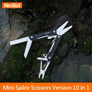 NexTool 미니 세일러 가위 버전 10 in 1 EDC 멀티툴 핸드 플라이어 도구 미니 포켓 접이식 나이프 가위 드라이버