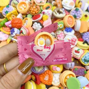40개 미니 레진 캔디 블라인드 박스, 음식 액세서리, 홈 크래프트 장식, 케이크 블라인드 백, 랜덤 선물 증정