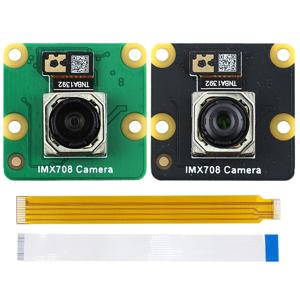 IMX708 카메라 모듈 (라즈베리 파이 5, 4, 4B, 3B+, 제로 2W용) HD 12MP 자동 초점 75/120도 야간 투시경 (IR 없음) 22핀 CSI 15핀