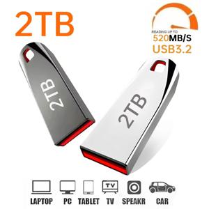 2TB USB3.2 플래시 드라이브 고속 Type-C U 디스크 대용량 방수 휴대용 메모리 USB 플래시 디스크 ﻿ 2TB 1TB 512GB 새 제품