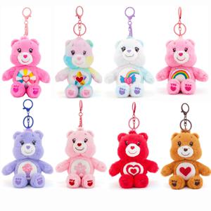 케어베어즈 플러시 키체인 (삑삑 소리나는) 15cm 귀여운 곰 펜던트, 배낭/가방 장식, 어린이 생일/명절 선물