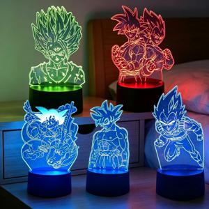 3D LED 조명 손오공 GK 베지터 애니메이션 피규어 무드등 드래곤볼 Z 킹 어린이 책상 램프 방 장식 선물 남자아이 생일 선물
