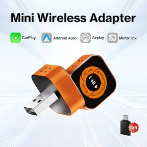 오리지널 FLIXIVI 4 in1 CarPlay 안드로이드 오토 에어플레이 미러링크 안정적인 블루투스 어댑터 유선에서 무선으로 변환 (볼보, 벤츠, MG, 기아용)