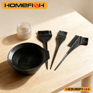 4종 세트 헤어 틴트 키트 헤어 염색 볼 믹싱 브러쉬 헤어 컬러링 블리치 DIY 살롱 홈 헤어 도구
