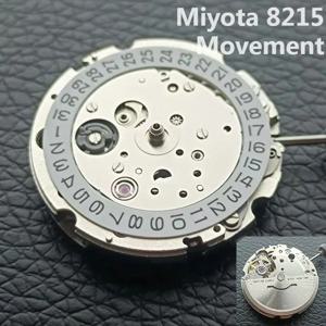 정품 Miyota 8215 자동 기계식 무브먼트 날짜 설정 남성용 시계 교체 부품