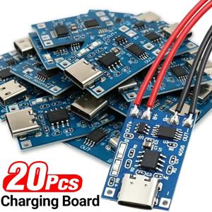 1-20Pcs 유형 C/마이크로 USB 충전 보드 커넥터 플러그(18650 리튬 배터리용) USB C 5V 1A 충전기 모듈(보호 기능 포함)