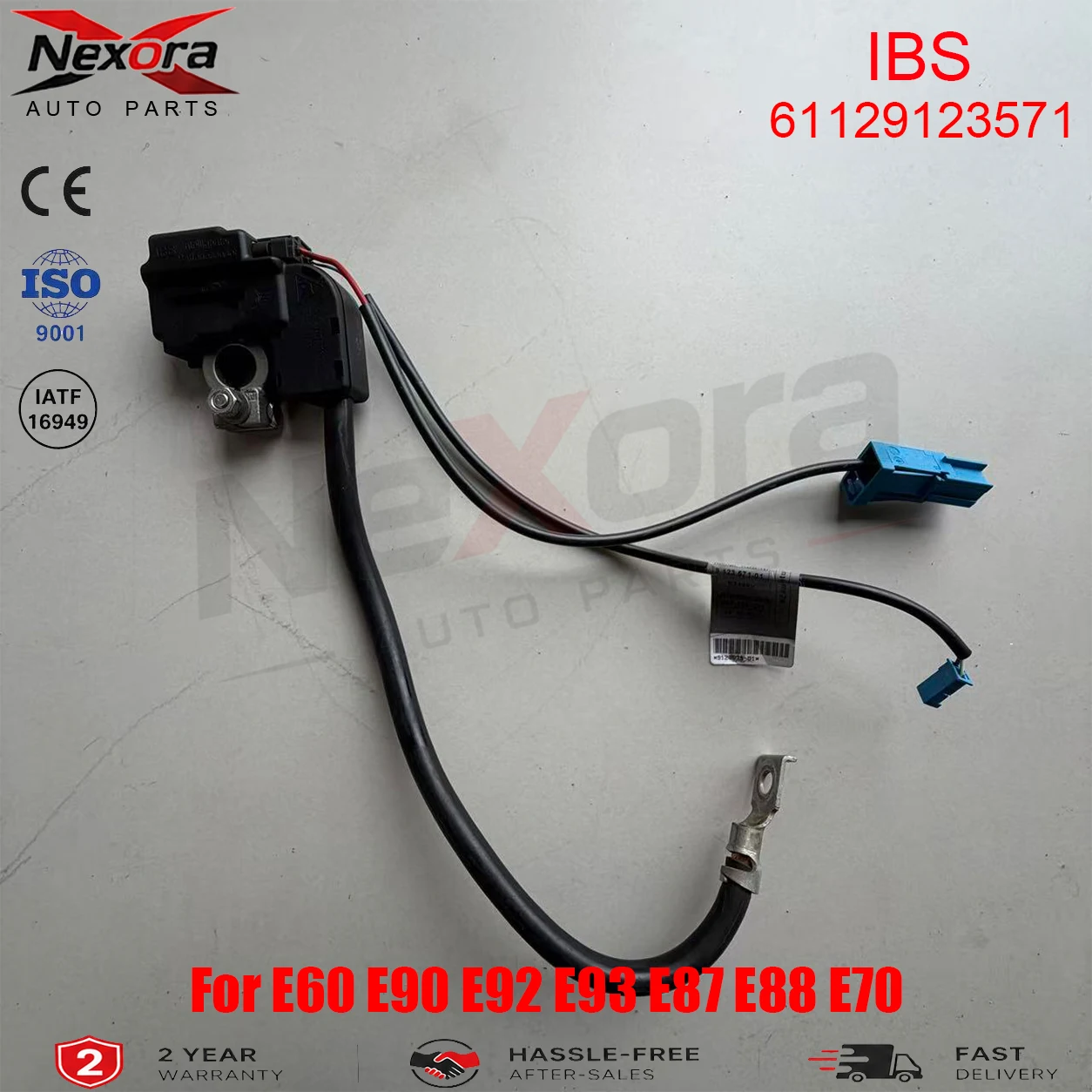 네거티브 배터리 IBS 어댑터 리드 배선 하네스 61129123571 9123571 BMW E60 E90 E92 E93 E87 E88 E70 자동차 액세서리