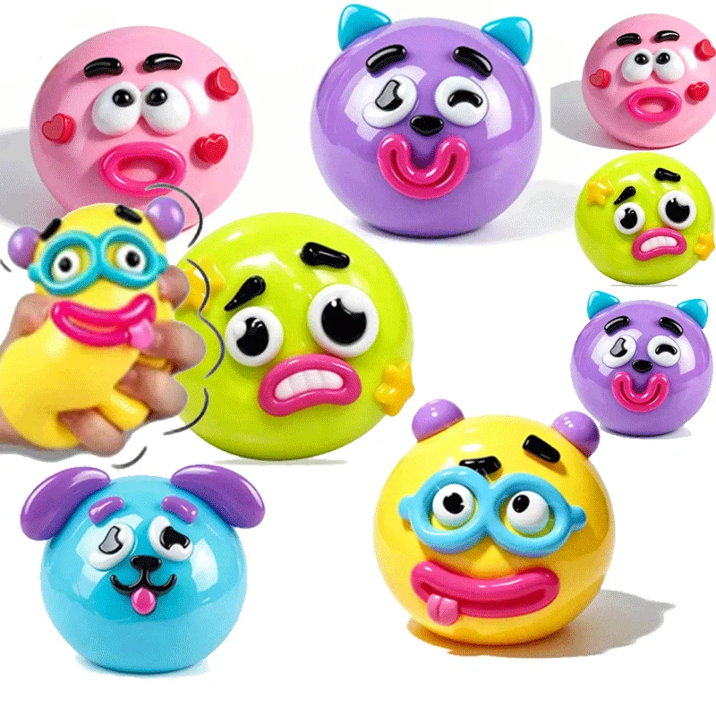 2026 NEW 스머쉬 스퀴시, 큐리오시티즈 도그 페이스 스왑 스퀴시 장난감, 부드럽게 성형 가능한 귀여운 슬로우 라이즈 스퀴즈 장난감, 성인용 재미있는 선물 장난감