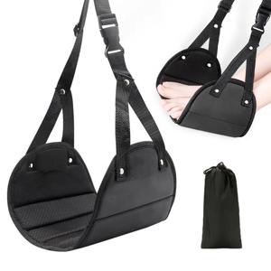 여행용 휴대용 발받침대, 조절 가능한 스트랩이 있는 다기능 휴대용 해먹 발받침대, 가정, 사무실, 야외, 비행기용