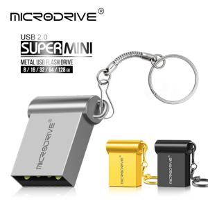 슈퍼 미니 메탈 펜드라이브 4GB 8GB 32GB 고속 USB 플래시 드라이브 Cle USB 스틱 64GB 128GB 플래시 메모리 플래시 USB 키체인 포함