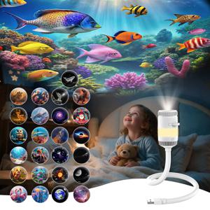 아우실레 갤럭시 스타 프로젝터 USB 젤리피쉬 별빛 하늘 우주 LED 무드등 침실 방 장식 분위기 조명