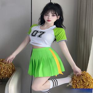 성인 축구 치어리딩 공연 의상 여성 체조 미인 대회 그룹 도파민 스타일 스포츠 세트 여름
